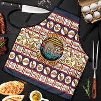 Sloth I'm Not Lazy I'm Energy Efficient Christmas Apron Xmas Holiday Patterns - Wonder Print Shop