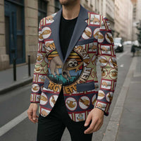 Sloth I'm Not Lazy I'm Energy Efficient Christmas Blazer Xmas Holiday Patterns - Wonder Print Shop
