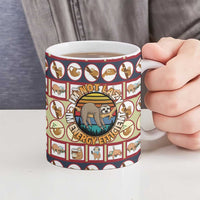 Sloth I'm Not Lazy I'm Energy Efficient Christmas Ceramic Mug Xmas Holiday Patterns - Wonder Print Shop