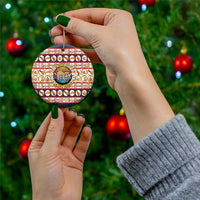 Sloth I'm Not Lazy I'm Energy Efficient Christmas Ceramic Ornament Xmas Holiday Patterns - Wonder Print Shop