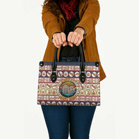 Sloth I'm Not Lazy I'm Energy Efficient Christmas Leather Bag Xmas Holiday Patterns - Wonder Print Shop