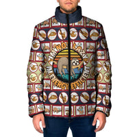 Sloth I'm Not Lazy I'm Energy Efficient Christmas Padded Jacket Xmas Holiday Patterns - Wonder Print Shop