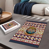 Sloth I'm Not Lazy I'm Energy Efficient Christmas Puzzle Xmas Holiday Patterns - Wonder Print Shop