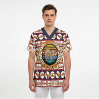 Sloth I'm Not Lazy I'm Energy Efficient Christmas Scrub Top Xmas Holiday Patterns - Wonder Print Shop