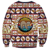 Sloth I'm Not Lazy I'm Energy Efficient Christmas Sweatshirt Xmas Holiday Patterns - Wonder Print Shop