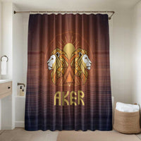 Aker Bathroom Set Ancient Egyptian Sunset Gradient, Twin Lion Guardians, and Solar Disc - Wonder Print Shop