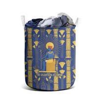 Amun Laundry Basket Ancient Egyptian Hieroglyphic, Pharaoh and Scarab - Wonder Print Shop