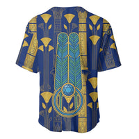 Amun Baseball Jersey Ancient Egyptian Hieroglyphic, Pharaoh and Scarab - Wonder Print Shop