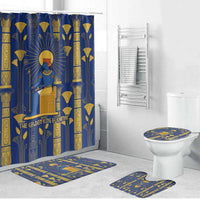 Amun Bathroom Set Ancient Egyptian Hieroglyphic, Pharaoh and Scarab - Wonder Print Shop
