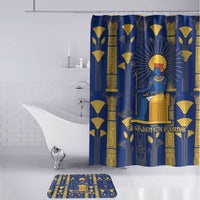 Amun Bathroom Set Ancient Egyptian Hieroglyphic, Pharaoh and Scarab - Wonder Print Shop