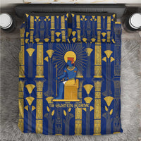 Amun Bedding Set Ancient Egyptian Hieroglyphic, Pharaoh and Scarab - Wonder Print Shop