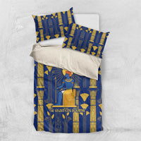 Amun Bedding Set Ancient Egyptian Hieroglyphic, Pharaoh and Scarab - Wonder Print Shop