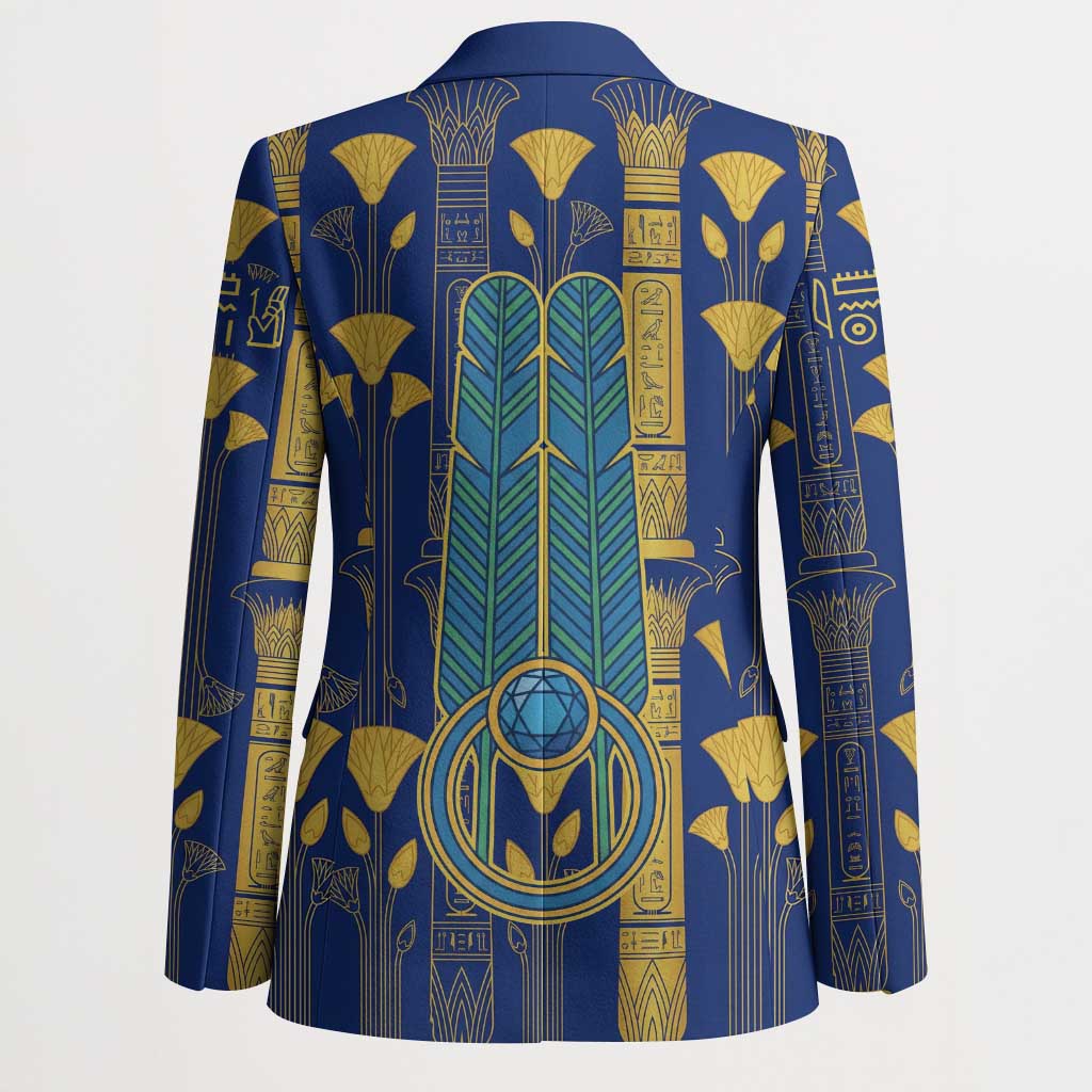 Amun Blazer Ancient Egyptian Hieroglyphic, Pharaoh and Scarab - Wonder Print Shop
