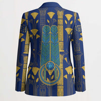 Amun Blazer Ancient Egyptian Hieroglyphic, Pharaoh and Scarab - Wonder Print Shop