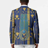 Amun Blazer Ancient Egyptian Hieroglyphic, Pharaoh and Scarab - Wonder Print Shop