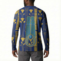 Amun Button Sweatshirt Ancient Egyptian Hieroglyphic, Pharaoh and Scarab