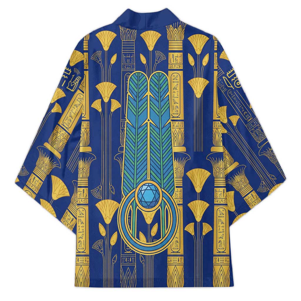 Amun Kimono Ancient Egyptian Hieroglyphic, Pharaoh and Scarab - Wonder Print Shop
