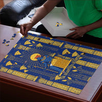 Amun Puzzle Ancient Egyptian Hieroglyphic, Pharaoh and Scarab - Wonder Print Shop