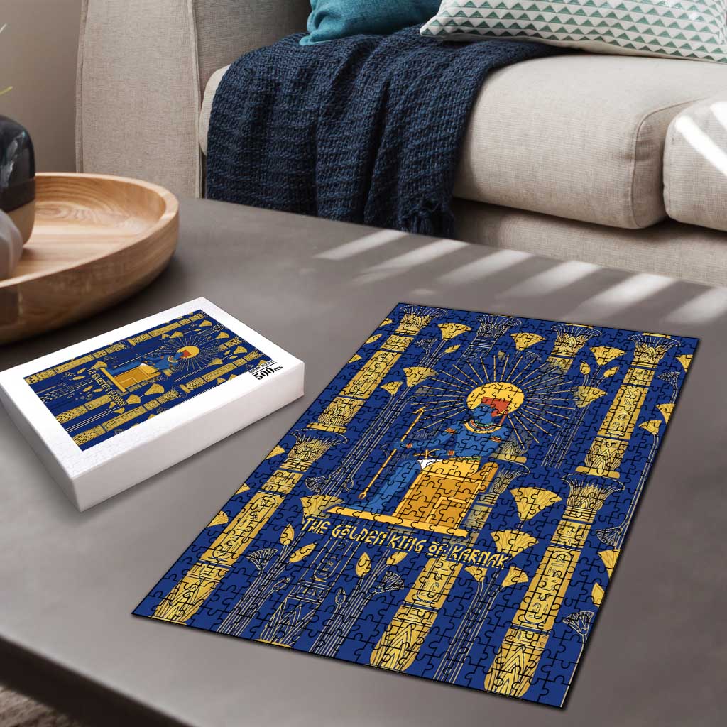 Amun Puzzle Ancient Egyptian Hieroglyphic, Pharaoh and Scarab - Wonder Print Shop