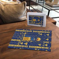 Amun Puzzle Ancient Egyptian Hieroglyphic, Pharaoh and Scarab - Wonder Print Shop