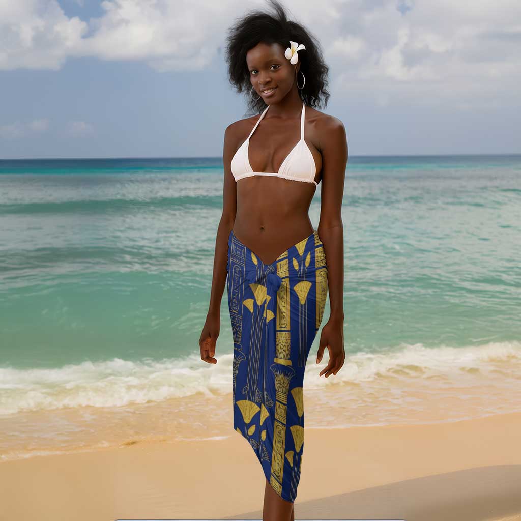 Amun Sarong Ancient Egyptian Hieroglyphic, Pharaoh and Scarab - Wonder Print Shop