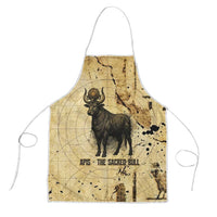 Apis Apron Ancient Egyptian Papyrus Map, Egyptian Crown Bull Illustration - Wonder Print Shop