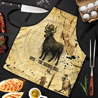Apis Apron Ancient Egyptian Papyrus Map, Egyptian Crown Bull Illustration - Wonder Print Shop