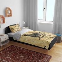 Apis Bedding Set Ancient Egyptian Papyrus Map, Egyptian Crown Bull Illustration - Wonder Print Shop