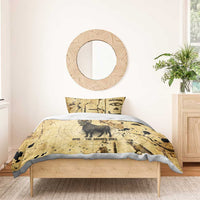 Apis Bedding Set Ancient Egyptian Papyrus Map, Egyptian Crown Bull Illustration - Wonder Print Shop