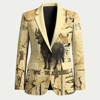 Apis Blazer Ancient Egyptian Papyrus Map, Egyptian Crown Bull Illustration - Wonder Print Shop