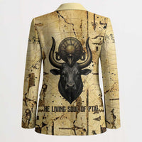 Apis Blazer Ancient Egyptian Papyrus Map, Egyptian Crown Bull Illustration - Wonder Print Shop