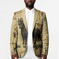 Apis Blazer Ancient Egyptian Papyrus Map, Egyptian Crown Bull Illustration - Wonder Print Shop