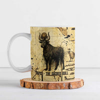 Apis Ceramic Mug Ancient Egyptian Papyrus Map, Egyptian Crown Bull Illustration - Wonder Print Shop