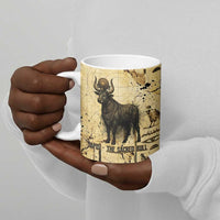 Apis Ceramic Mug Ancient Egyptian Papyrus Map, Egyptian Crown Bull Illustration - Wonder Print Shop