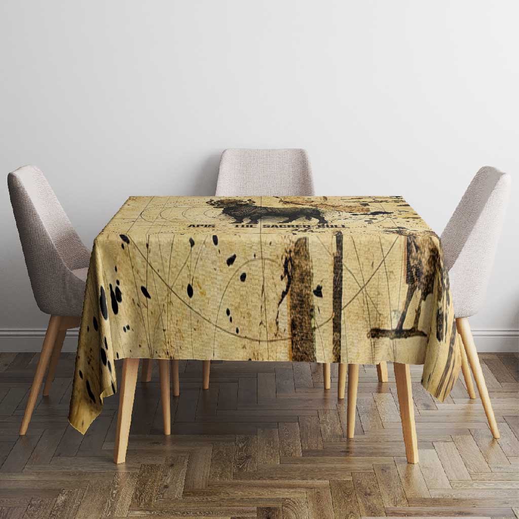 Apis Tablecloth Ancient Egyptian Papyrus Map, Egyptian Crown Bull Illustration - Wonder Print Shop