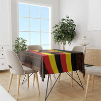 Uganda Tablecloth with Crested Crane and Rise and Shine Tribal Pattern Design