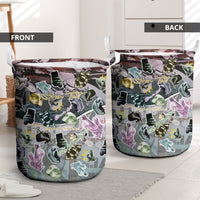 Personalized Made By Human Imperfect Statue Faces Laundry Basket Handmade Look Grunge Collage Pop Art