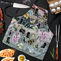 Personalized Made By Human Imperfect Statue Faces Apron Handmade Look Grunge Collage Pop Art