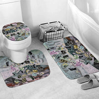 Personalized Made By Human Imperfect Statue Faces Bathroom Set Handmade Look Grunge Collage Pop Art
