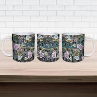 Personalized Made By Human Imperfect Statue Faces Ceramic Mug Handmade Look Grunge Collage Pop Art