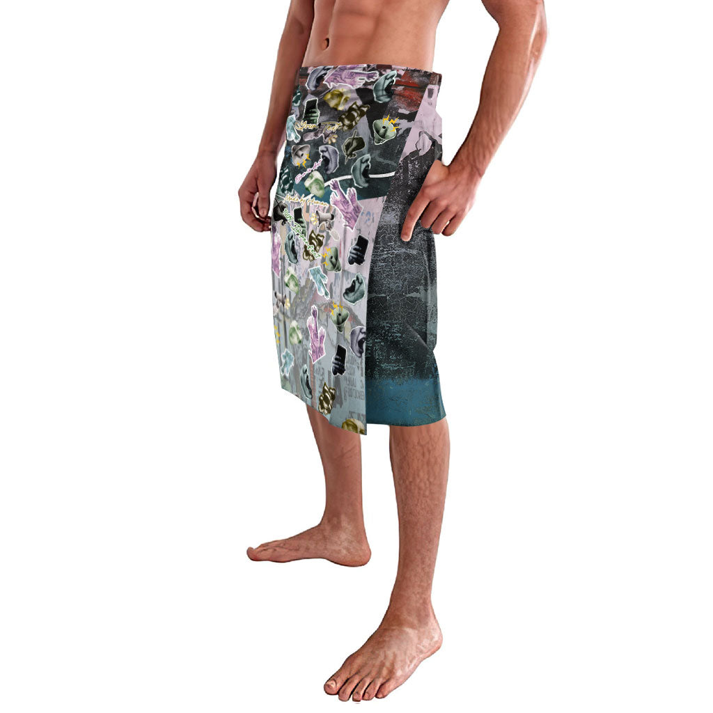 Personalized Made By Human Imperfect Statue Faces Lavalava Handmade Look Grunge Collage Pop Art