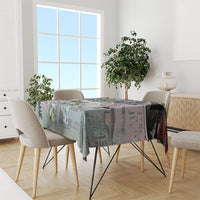 Personalized Made By Human Imperfect Statue Faces Tablecloth Handmade Look Grunge Collage Pop Art