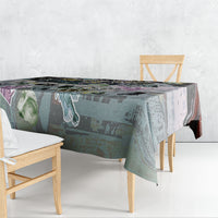 Personalized Made By Human Imperfect Statue Faces Tablecloth Handmade Look Grunge Collage Pop Art