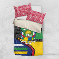 Central African Republic Bedding Set with Multicolor Tribal Design and National Emblem - Wonder Print Shop