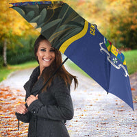 Central African Republic Umbrella with Jungle Animal Design and National Emblem Pattern - Wonder Print Shop