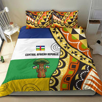 Central African Republic Bedding Set with Cartoon Baobab Design and Flag Pattern - Wonder Print Shop