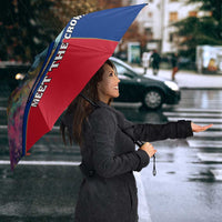 Liechtenstein Umbrella with Red Blue Mountain Landscape Design and Crown Emblem - Wonder Print Shop