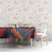 Liechtenstein Tablecloth with Mountain Goat Landscape Design and Red Blue Alps - Wonder Print Shop