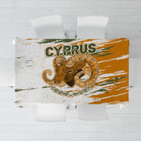 Cyprus Tablecloth with Mouflon Illustration Design and National Laurel - Wonder Print Shop