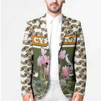 Cyprus Blazer with Cyclamen Flower Illustration Design and National Emblem - Wonder Print Shop
